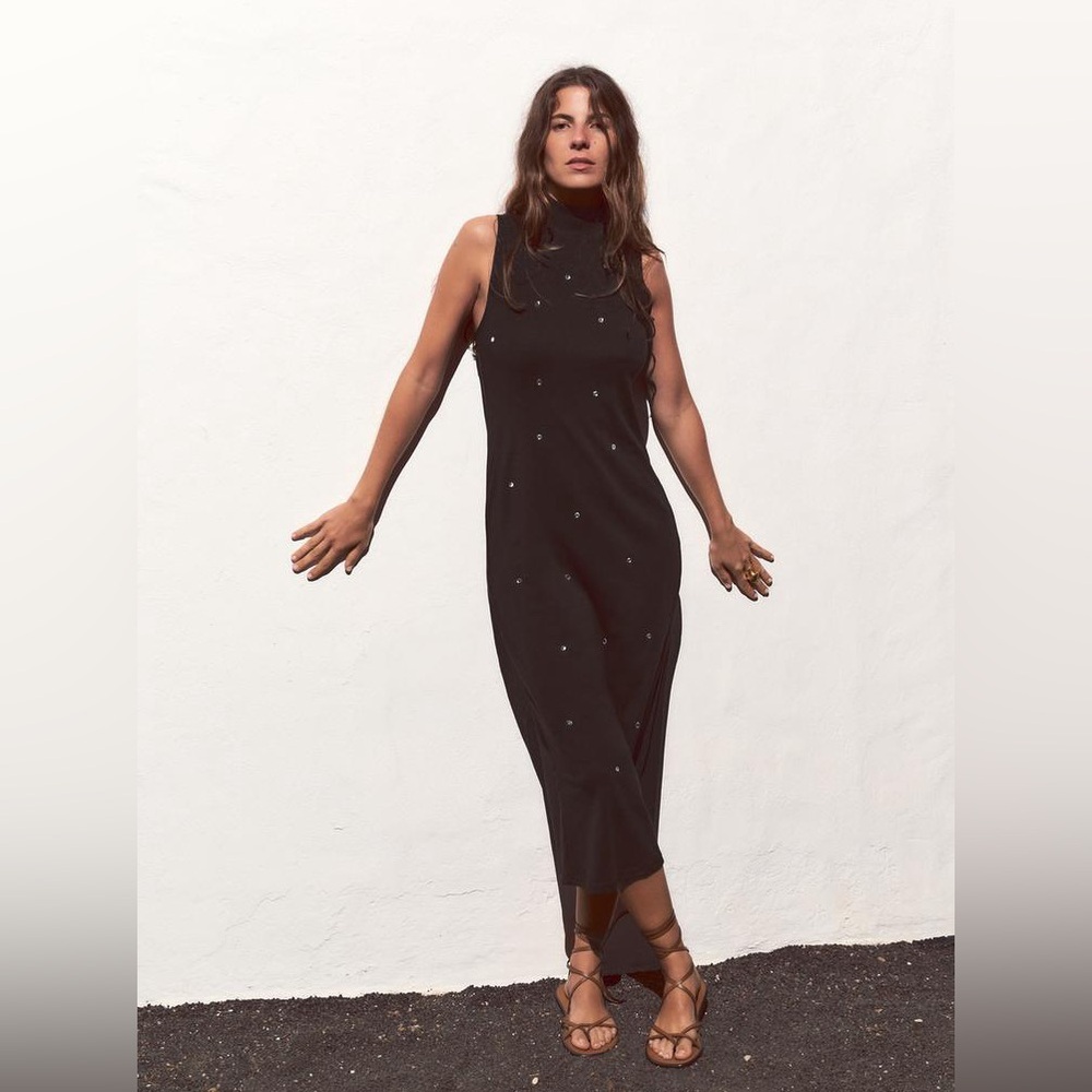 ZARA SHIMMER MIDI DRESS